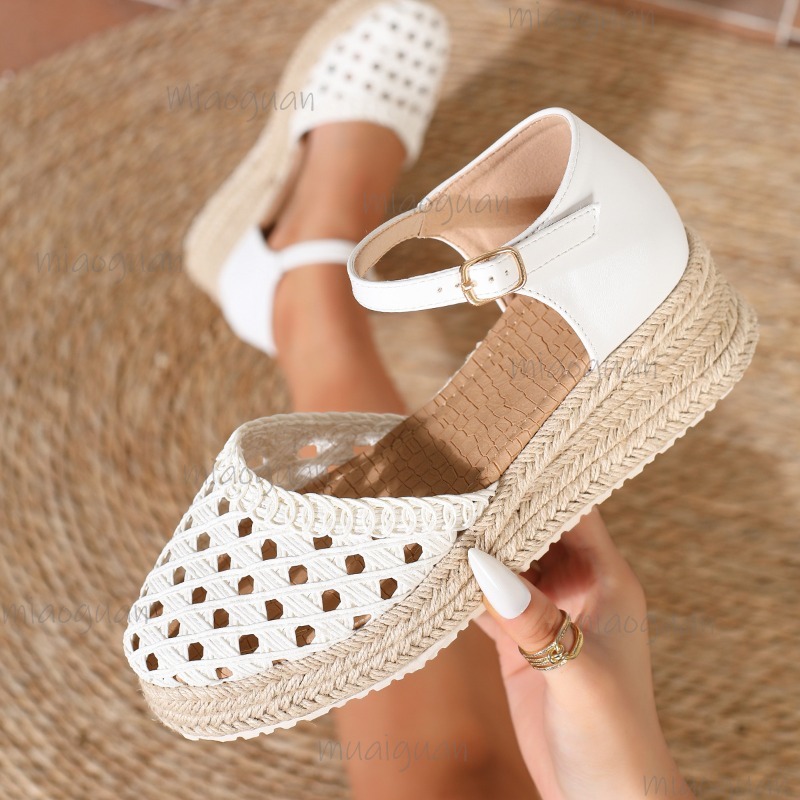 Boho Women's Hollow Out Woven - đánh giá và giá Espadrille Wedge Shoes
