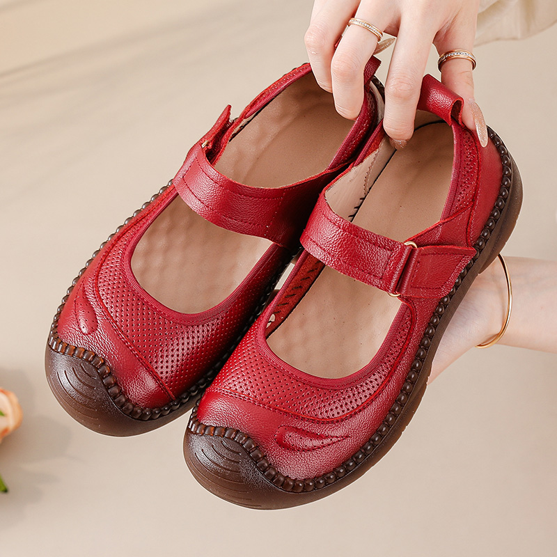 New 90s retro red mary jane fl - đánh giá và giá Square Toe Mule