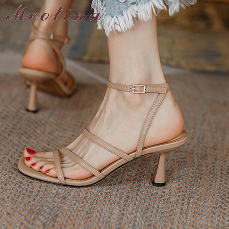 Meotina Sandals Women Shoes Sq - đánh giá và giá Ankle Strap Heels