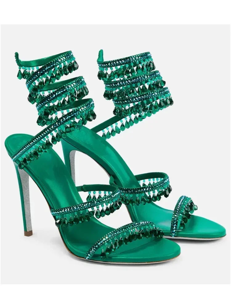 2026Women's New Water Diamond  - đánh giá và giá Ankle Strap Heels