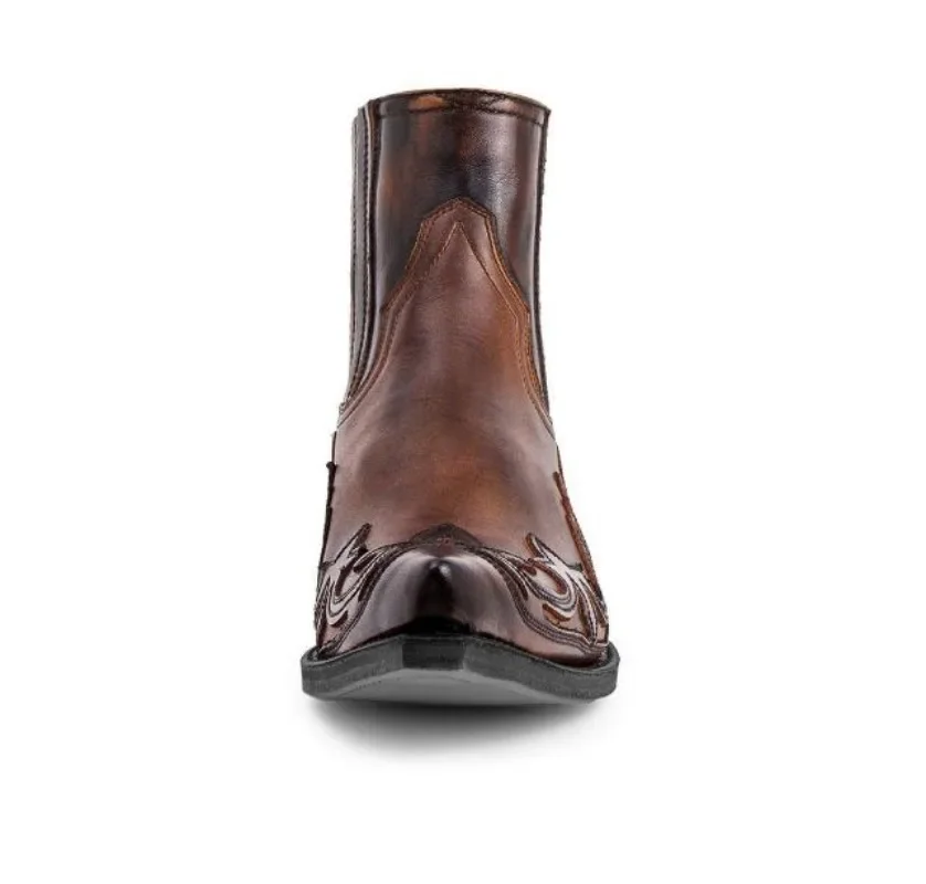New Men's Boot Handmade Wedge  - đánh giá và giá Block Heel Ankle Boots