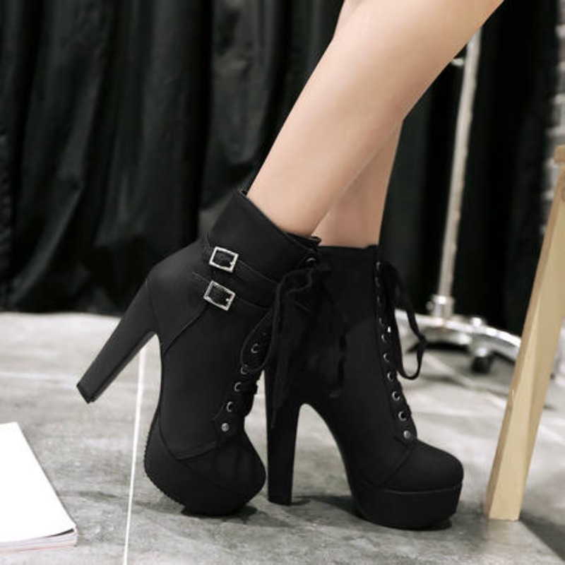 Winter Women Platform Ankle Bo - đánh giá và giá Block Heel Ankle Boots