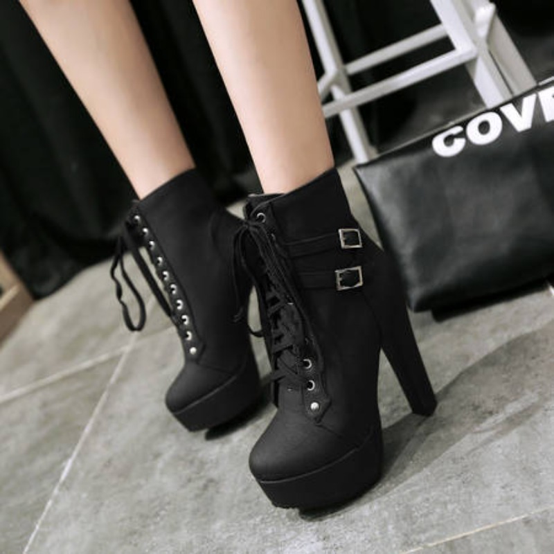 Winter Women Platform Ankle Bo - đánh giá và giá Block Heel Ankle Boots