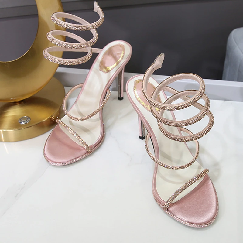 Eilyken Fashion Style Crystal  - đánh giá và giá Ankle Strap Heels