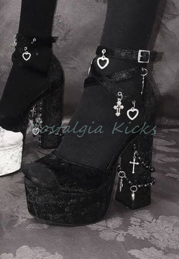 Gothic Black Velvet Platform H - đánh giá và giá Platform Sneakers Chunky