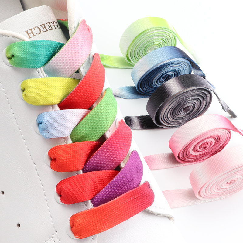 Rainbow Gradient Flat Shoelace - đánh giá và giá Women Shoes Mk