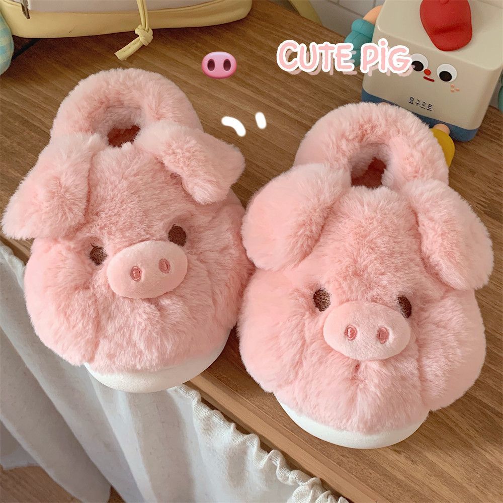 Feerldi Pink fluffy pig slippe - đánh giá và giá Women'S Shoes For Flat Feet