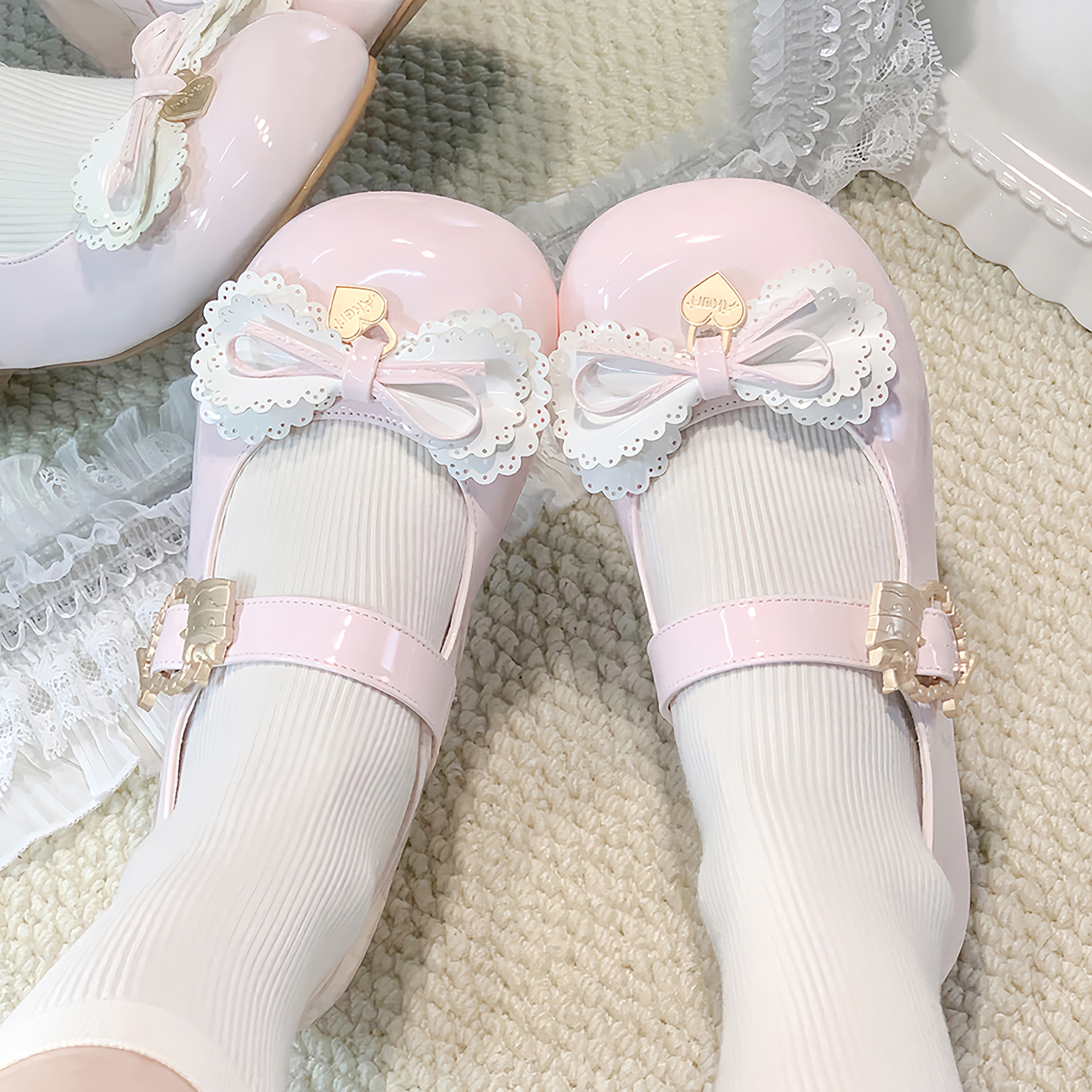 Women's Shoes Bowknot Lolita S - đánh giá và giá Ankle Strap Heels