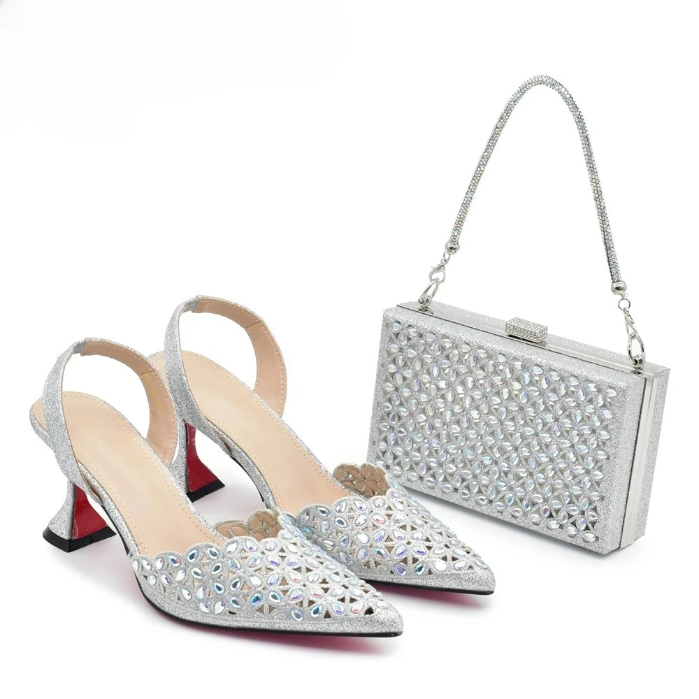 Silver Color Shoes and Bag for - đánh giá và giá Women'S Heels