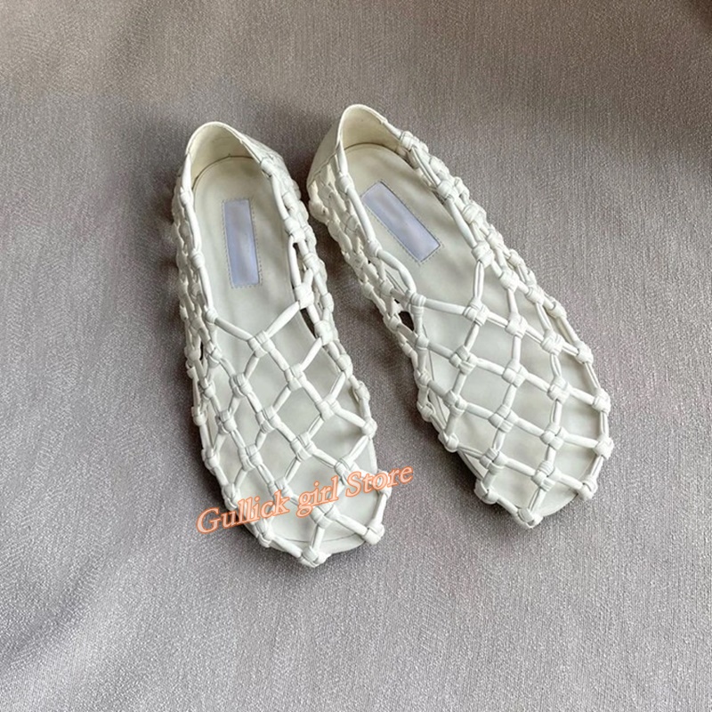 French Woven Mesh Hollow flat  - đánh giá và giá Women'S Shoes For Flat Feet