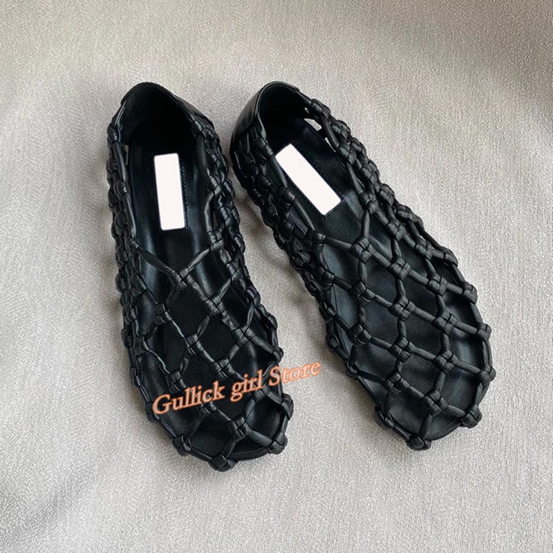French Woven Mesh Hollow flat  - đánh giá và giá Women'S Shoes For Flat Feet