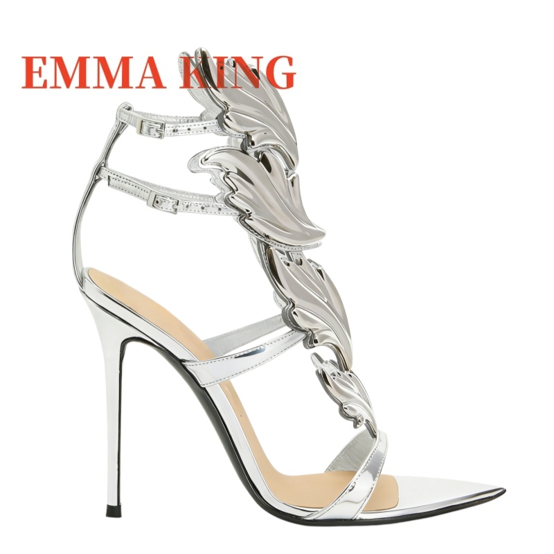 Women's Metallic Winged High H - đánh giá và giá Ankle Strap Heels