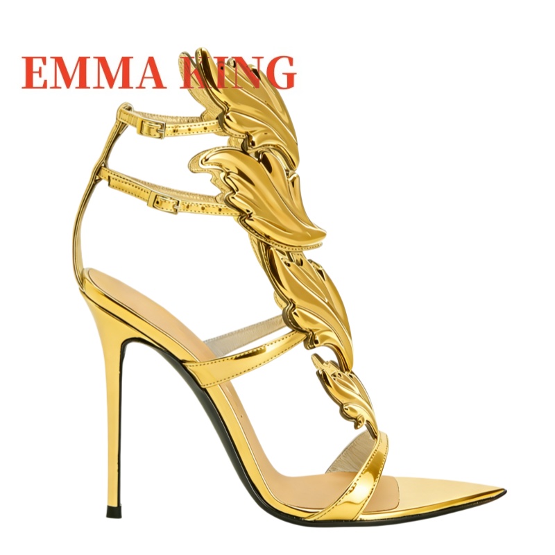 Women's Metallic Winged High H - đánh giá và giá Ankle Strap Heels
