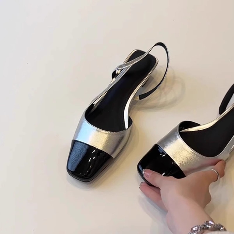 Women's Real Cowhide Sandals S - đánh giá và giá Low Block Heel Pump