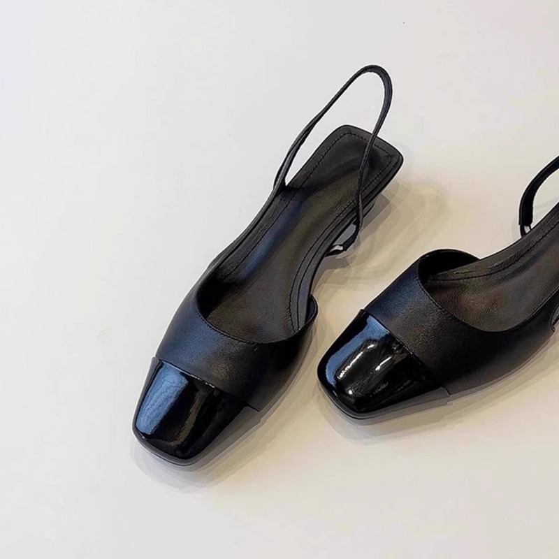 Women's Real Cowhide Sandals S - đánh giá và giá Low Block Heel Pump