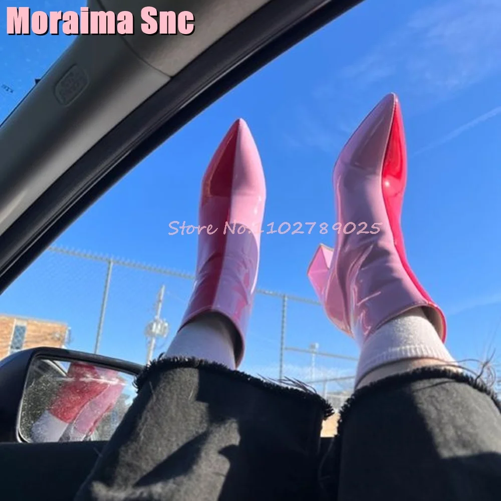 Mixed Colors Block Chunky Heel - đánh giá và giá Block Heel Ankle Boots
