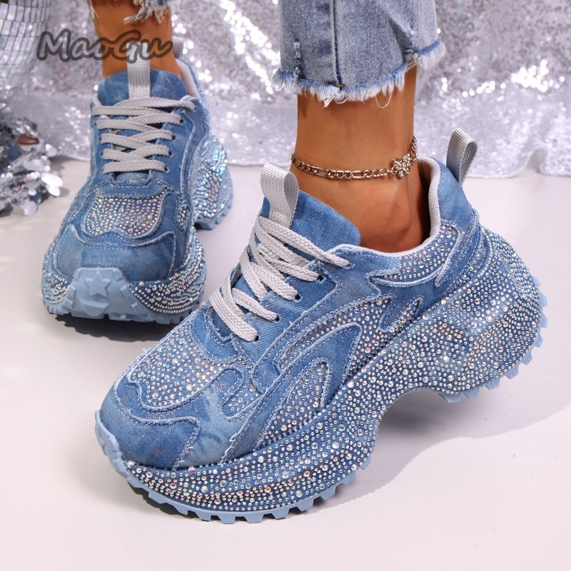 Fashion Rhinestone Women's Chu - đánh giá và giá Platform Sneakers Chunky
