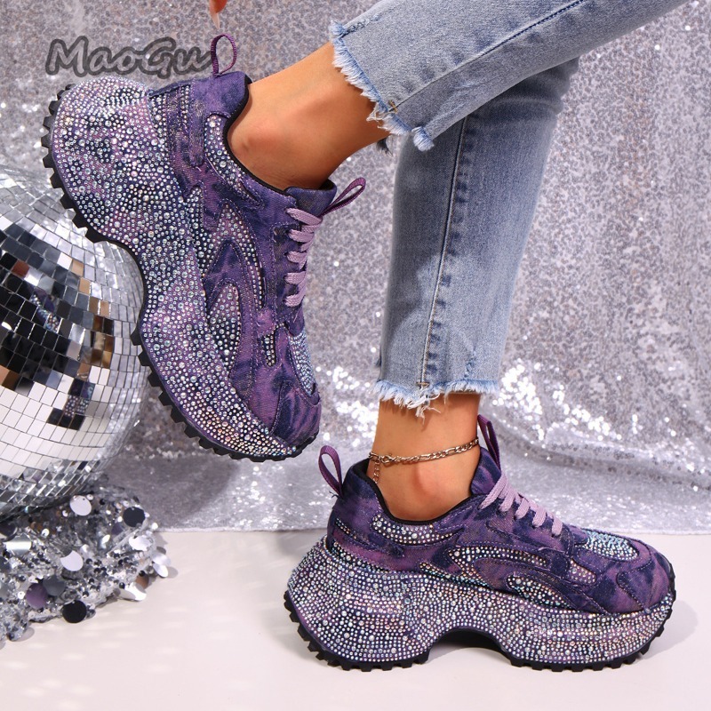 Fashion Rhinestone Women's Chu - đánh giá và giá Platform Sneakers Chunky