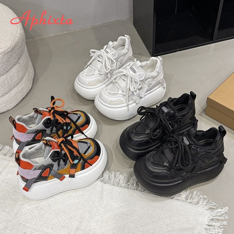 Aphixta Orange 10cm Height Inc - đánh giá và giá Platform Sneakers Chunky