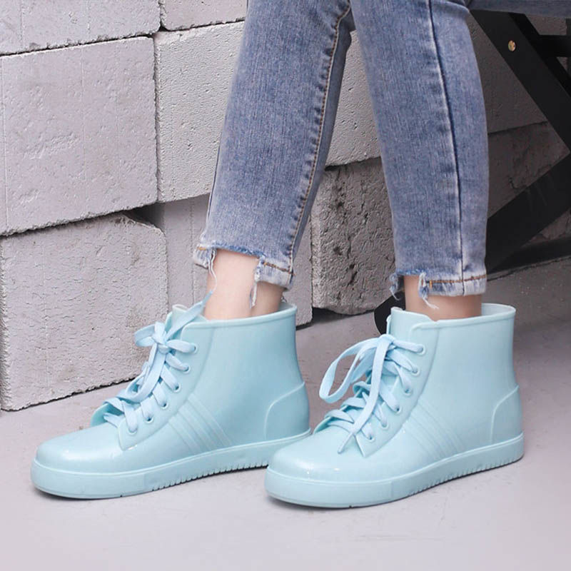 Fashion Lace Up Rainshoes Wome - đánh giá và giá Women'S Shoes Water Resistant