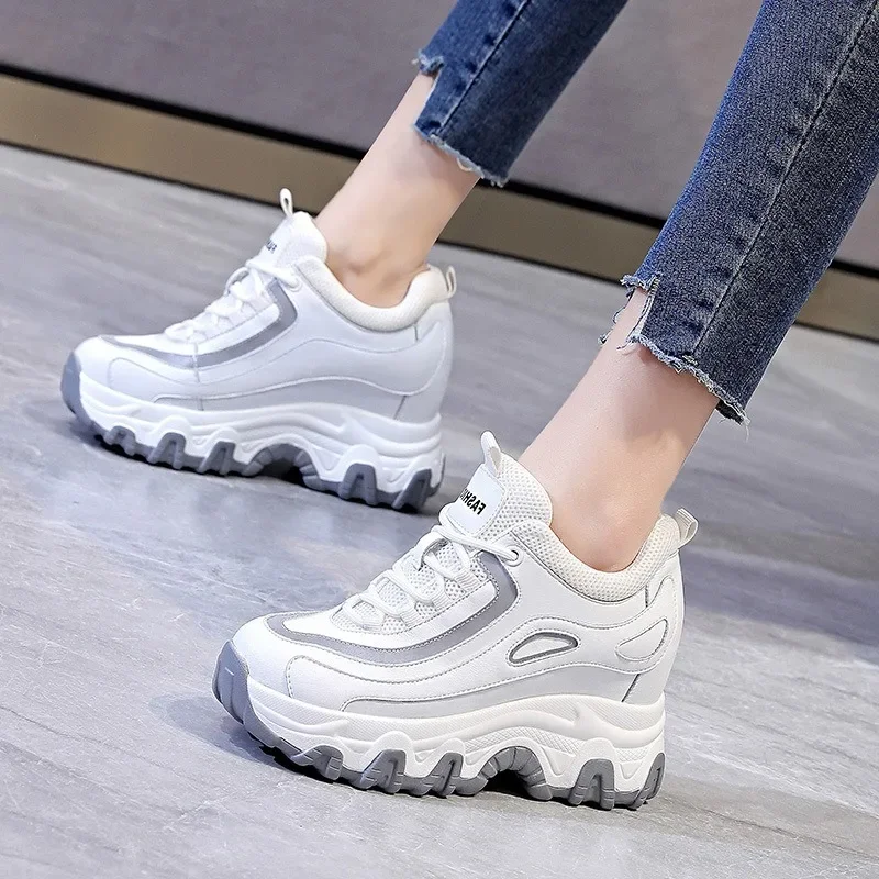 9CM Genuine Leather Platform W - đánh giá và giá Platform Sneakers Chunky