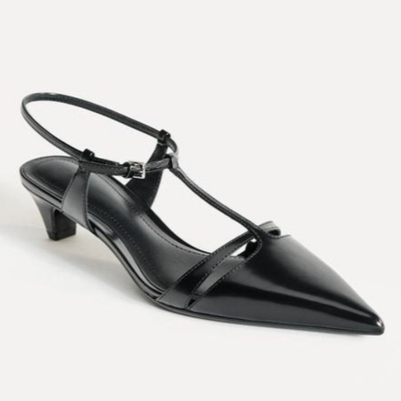 Patent Leather Kitten Heel Wom - đánh giá và giá Ankle Strap Heels