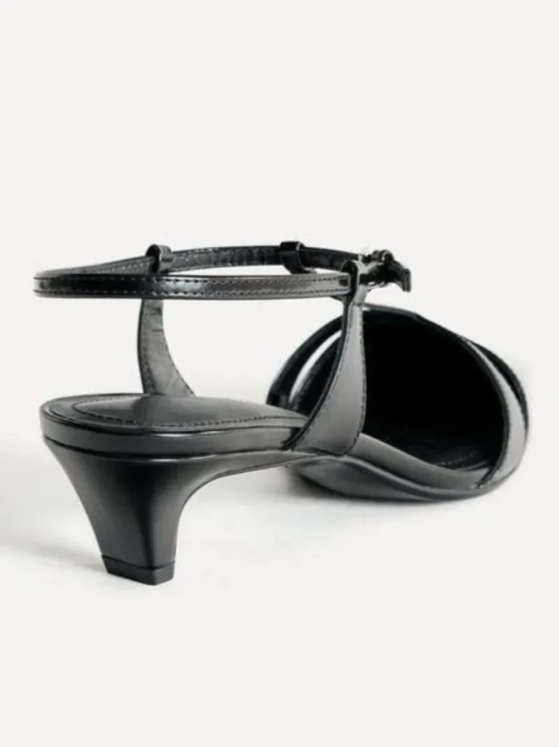 Patent Leather Kitten Heel Wom - đánh giá và giá Ankle Strap Heels