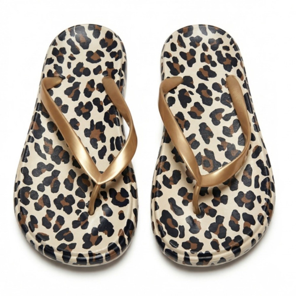Simple All Match Leopard Flip  - đánh giá và giá Women'S Shoes For Flat Feet