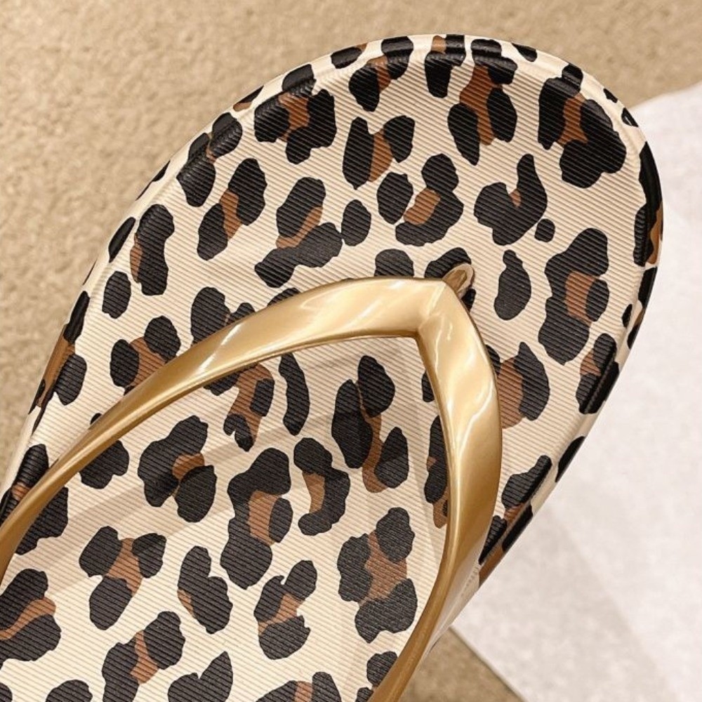 Simple All Match Leopard Flip  - đánh giá và giá Women'S Shoes For Flat Feet