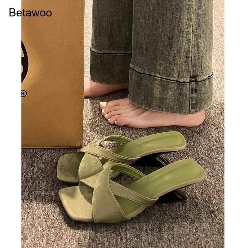 Women's Curved Block Heel Mule - đánh giá và giá Ankle Strap Heels