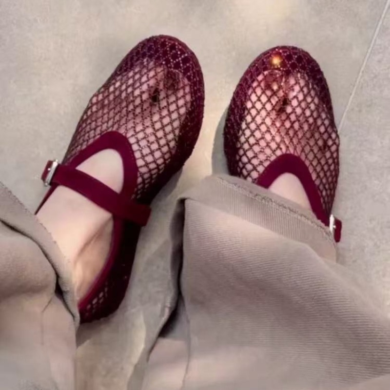 Hollow Rhinestone Baotou Sanda - đánh giá và giá Square Toe Mule