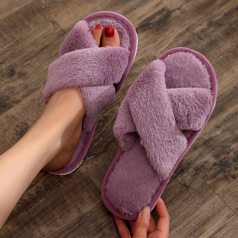 Autumn Winter Fluffy Fur Slipp - đánh giá và giá Women'S Shoes For Flat Feet