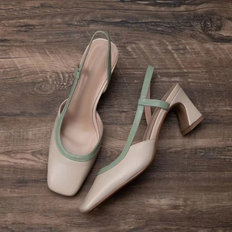 Fashion Square Toe Thick Heel  - đánh giá và giá Square Toe Mule