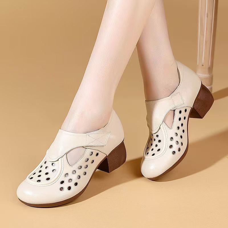 Women's Summer New Leather Hol - đánh giá và giá Square Toe Mule