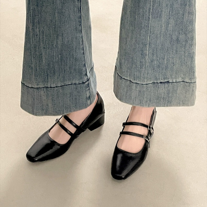 Square Toe Low Heel Women Silv - đánh giá và giá Women'S Heels