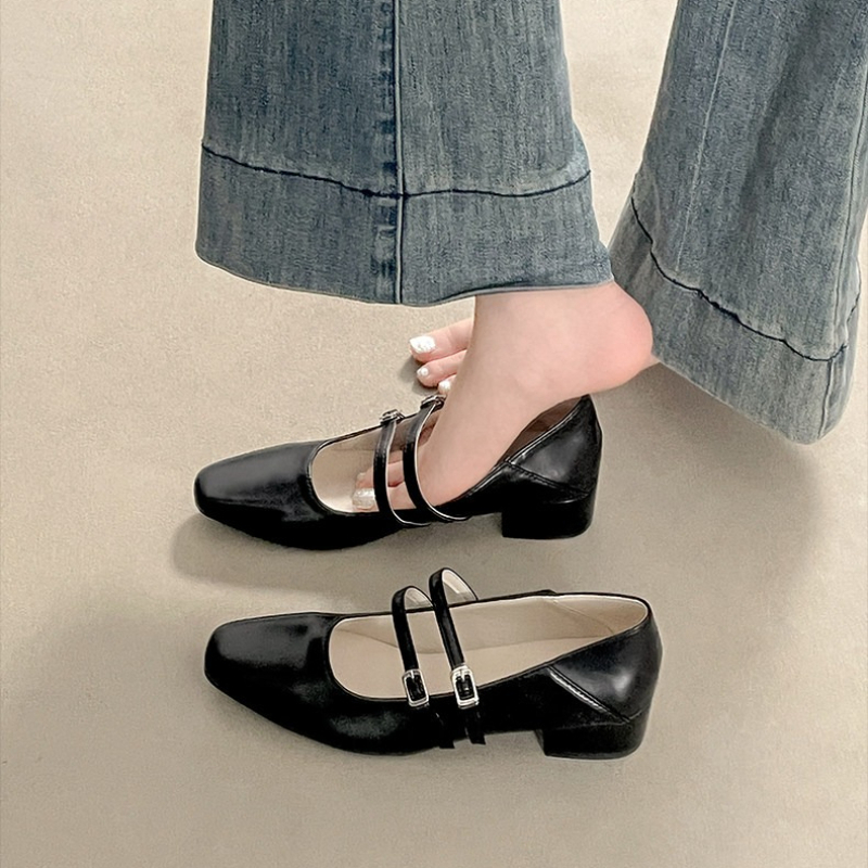 Square Toe Low Heel Women Silv - đánh giá và giá Women'S Heels