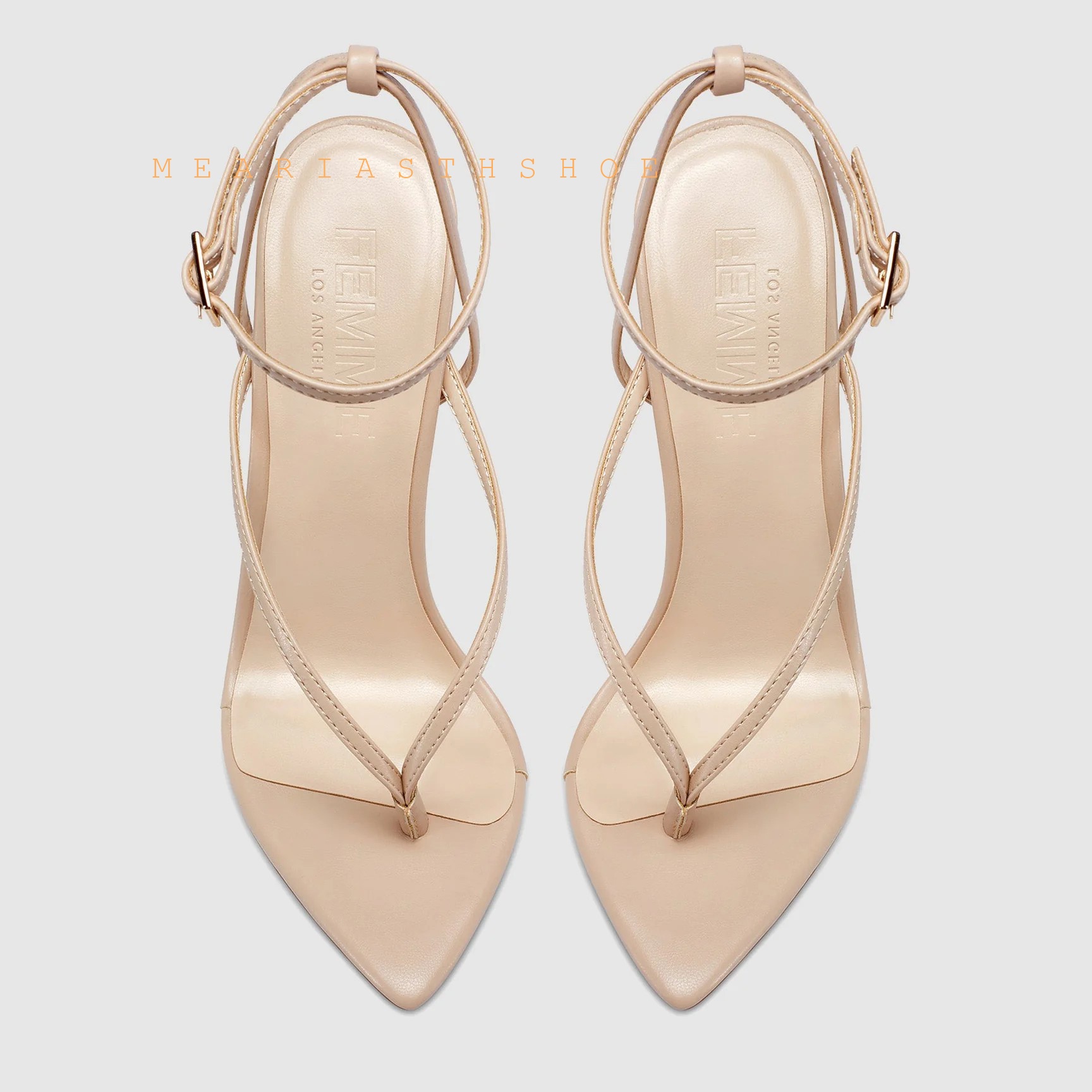 Beige Black Cross Straps Flip- - đánh giá và giá Ankle Strap Heels