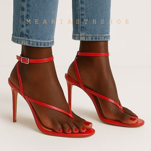 Beige Black Cross Straps Flip- - đánh giá và giá Ankle Strap Heels