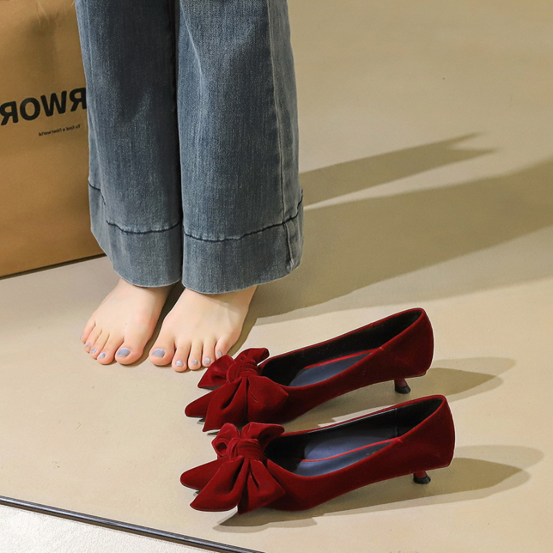 Korean Temperament Suede Stile - đánh giá và giá Ankle Strap Heels