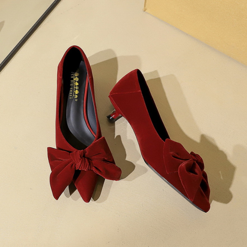 Korean Temperament Suede Stile - đánh giá và giá Ankle Strap Heels