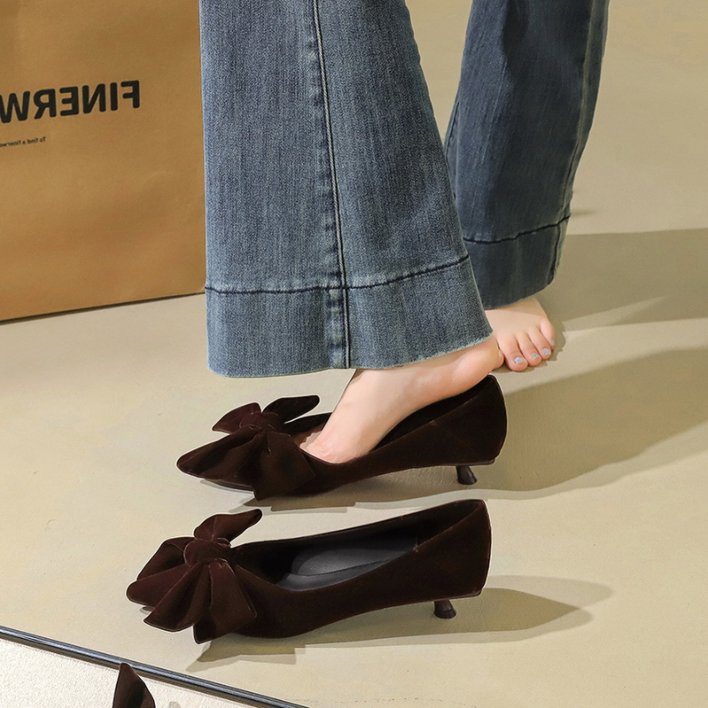 Korean Temperament Suede Stile - đánh giá và giá Ankle Strap Heels