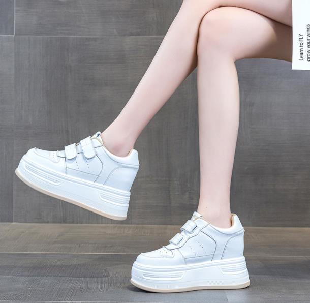 10CM Cow Genuine Leather Autum - đánh giá và giá Platform Sneakers Chunky