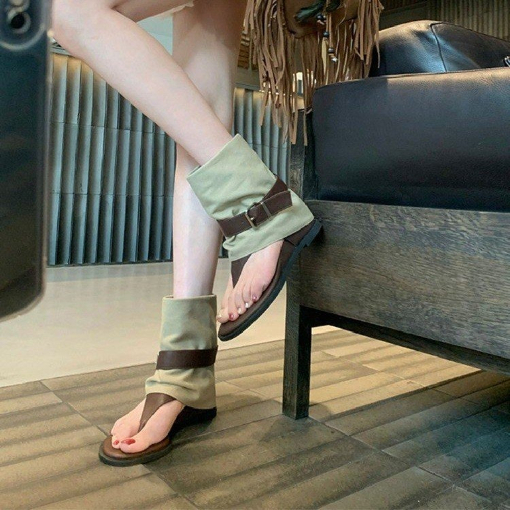 Vintage Color Block Toe Ring S - đánh giá và giá Block Heel Ankle Boots