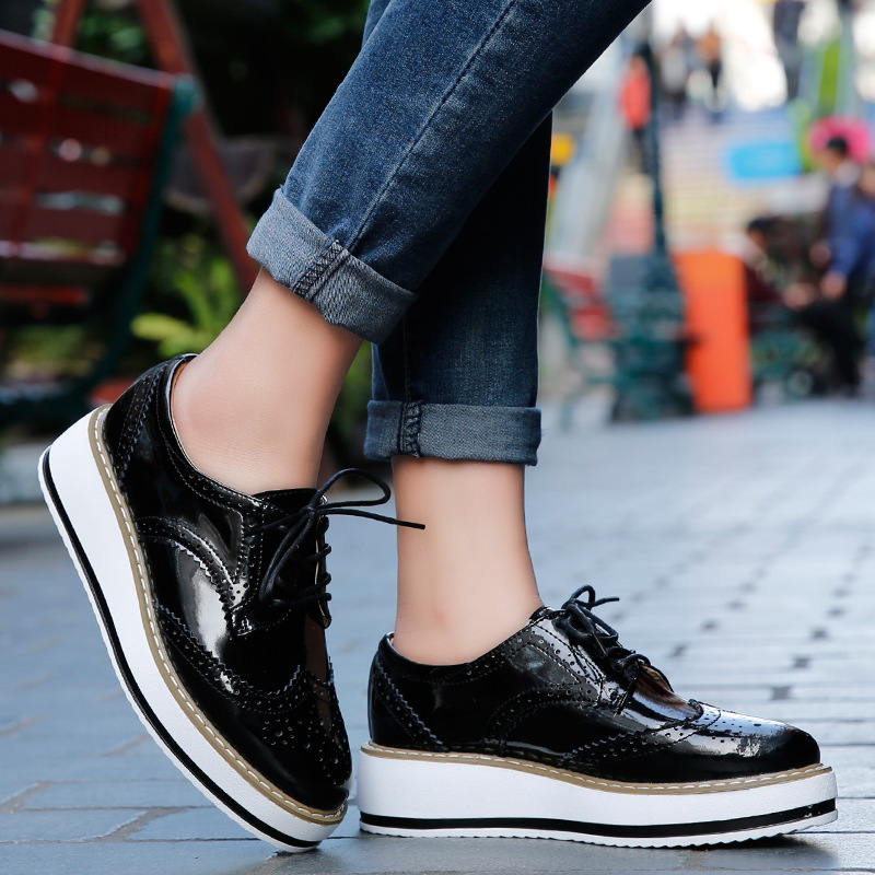 Women Loafers Shoes Leather Th - đánh giá và giá Espadrille Wedge Shoes
