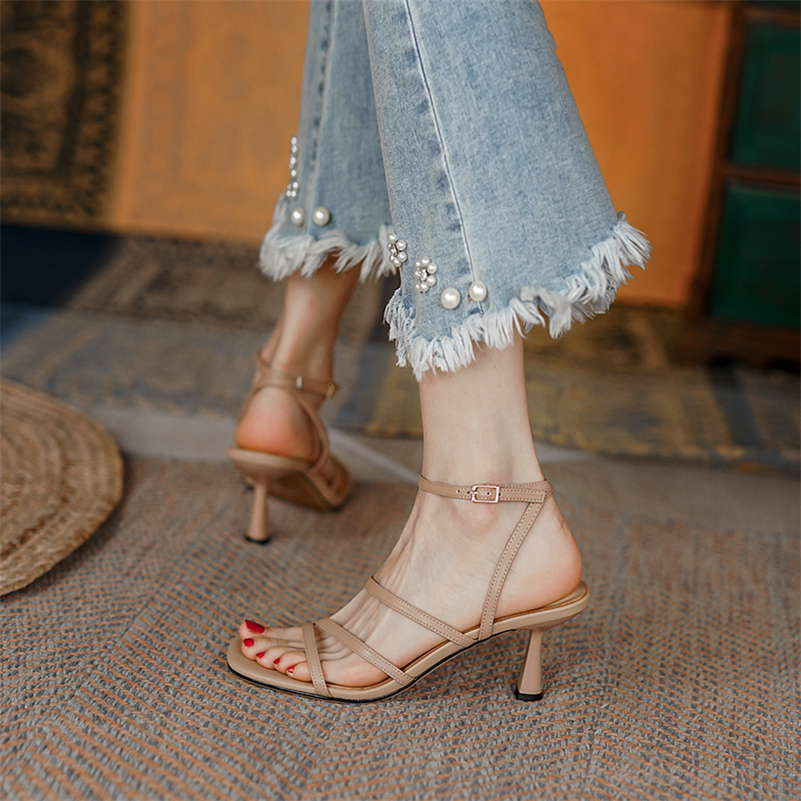 Meotina Sandals Women Shoes Sq - đánh giá và giá Ankle Strap Heels
